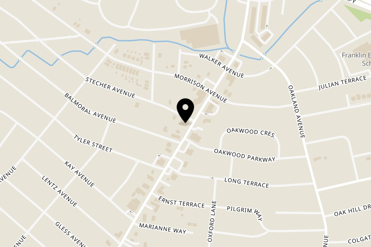 Map showing the location of Rob's Deli on 1398 Stuyvesant Ave. in Union